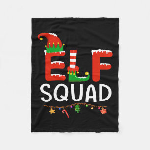 Elf Family Christmas Matching Pyjamas Xmas  Fleece Blanket