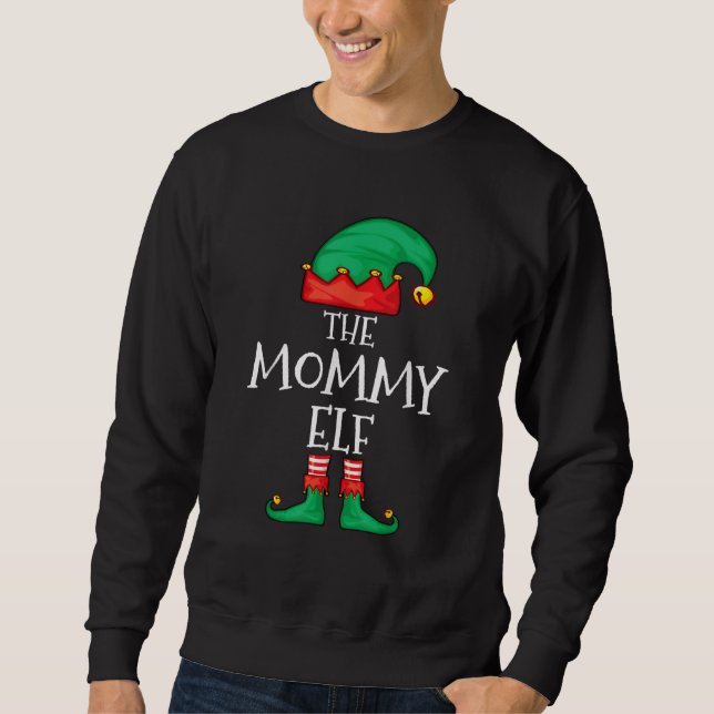 Elf Family Christmas Mummy Mum Mother Mama Elf Sweatshirt (Front)