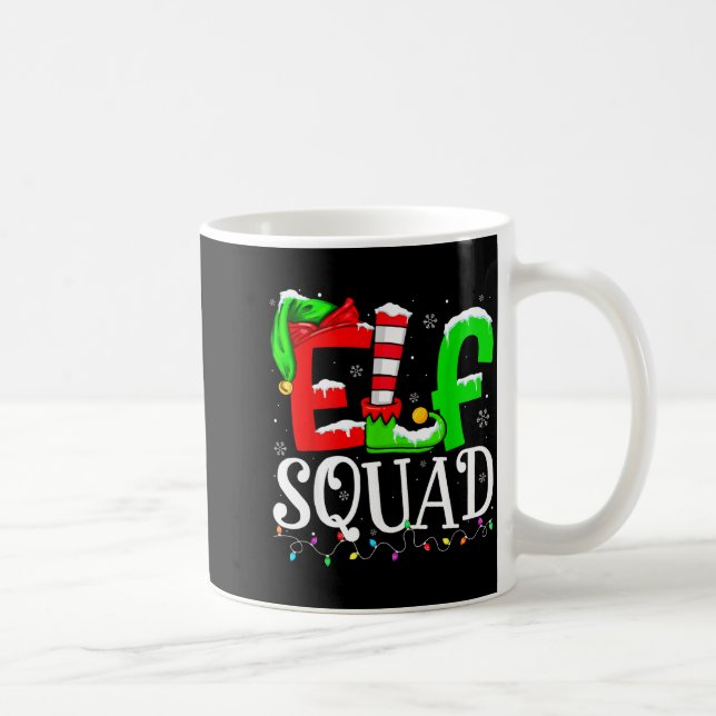 Elf Family Christmas Shirts Matching Pajamas Xmas  Coffee Mug (Right)