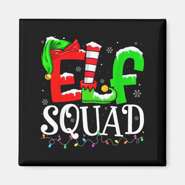 Elf Family Christmas Shirts Matching Pajamas Xmas  Magnet (Front)