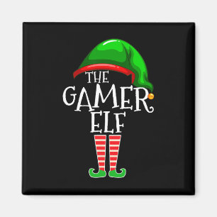 Elf Family Matching Group Christmas Gift Video Gam Magnet