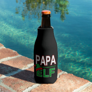 Elf Family Papa Elf Christmas Holiday #TeamElf Bottle Cooler