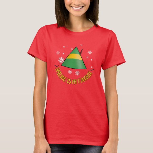 Elf Favourite Smiling Women's Christmas T-shirt (Front)