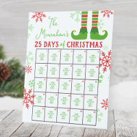 Elf Feet 25 Days of Christmas Activity