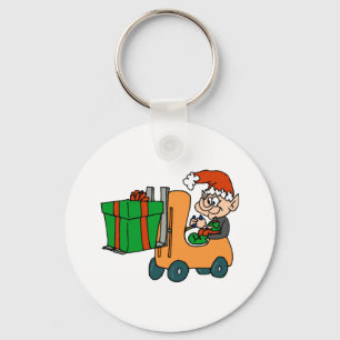 Elf Forklift Key Ring