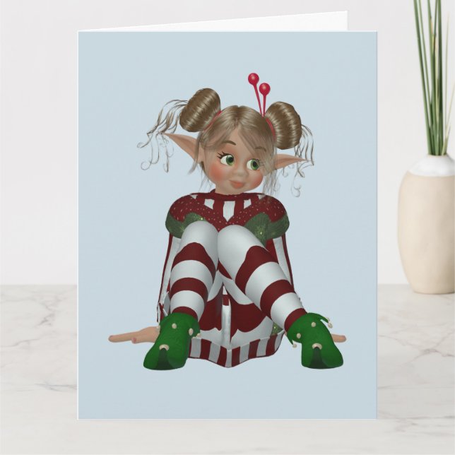 ELF GIRL BIRTHDAY CARD (Front)