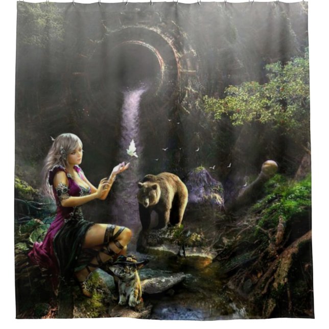 Elf Goddess Of Nature Shower Curtain (Front)