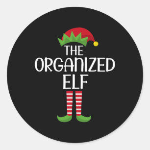 Elf Group Matching Family Xmas Costume The Organiz Classic Round Sticker