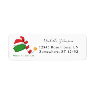 Elf Hat Christmas Return Address Label