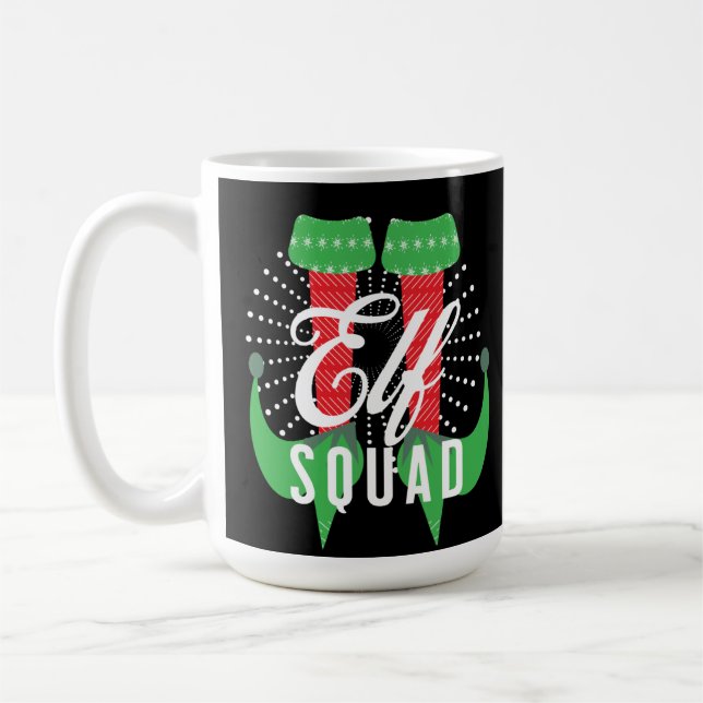 Elf Heels Squad Christmas Holiday    Coffee Mug (Left)