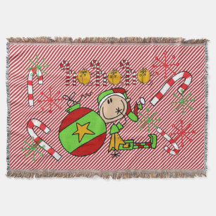 Elf Ho Ho Holiday Throw