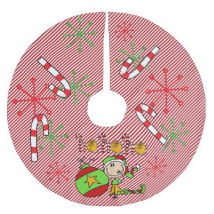 Elf Ho Ho Holiday Tree Skirt