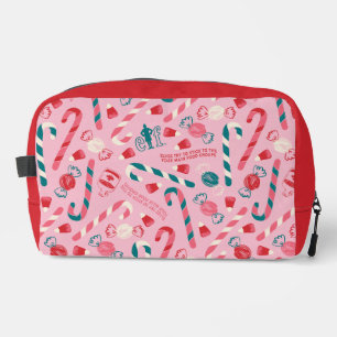 Elf Holiday Candy Pattern Dopp Kit