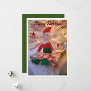 Elf holiday card