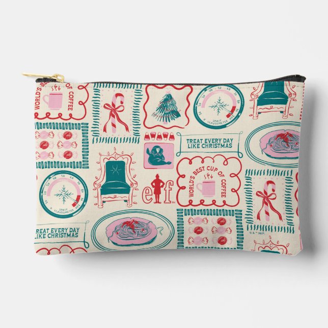 Elf Holiday Icon Pattern Accessory Pouch (Front)