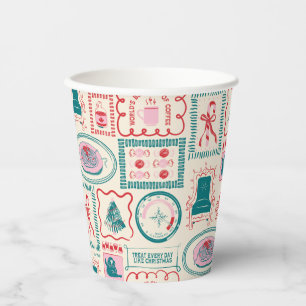 Elf Holiday Icon Pattern Paper Cups