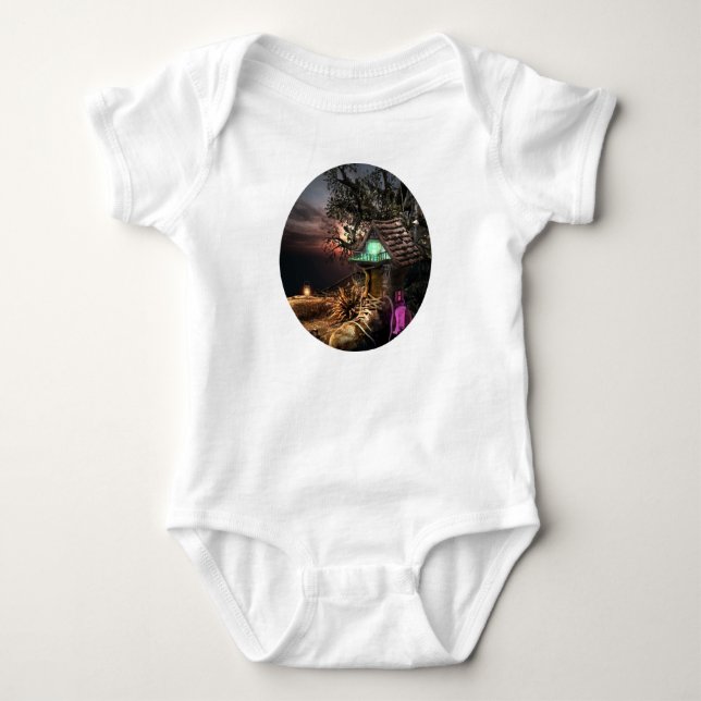 Elf House Baby Bodysuit (Front)
