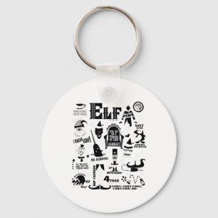 Elf Icons And Movie Quotes  Key Ring