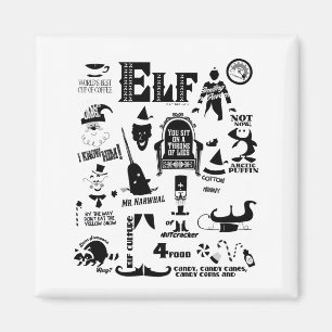 Elf Icons And Movie Quotes  Magnet
