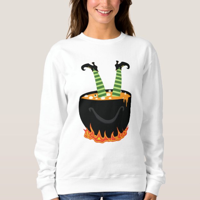 Elf in boiling water Halloween gift Sweatshirt (Front)