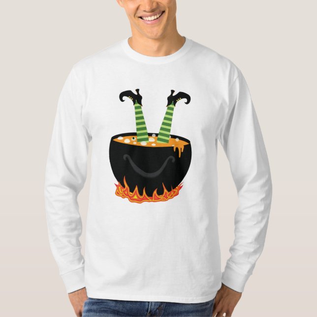 Elf in boiling water Halloween gift T-Shirt (Front)