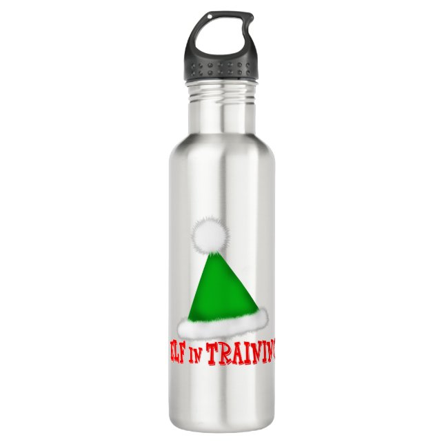 elf in training 710 ml water bottle (Front)
