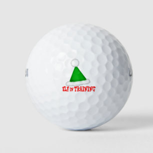 elf in training golf balls