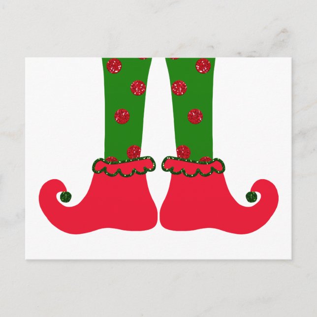 Elf Legs Christmas Postcard (Front)