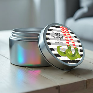 Elf Legs Happy Holidays Classic Round Sticker