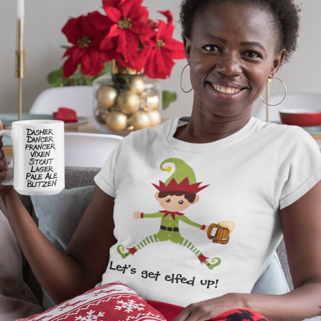 Elf Let's get Elfed Up Funny Christmas T-Shirt (Creator Uploaded)