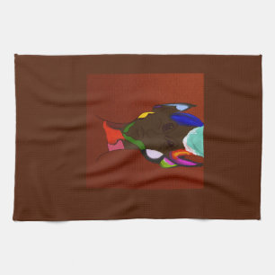 Elf Map Art Kitchen Towel