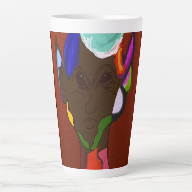 Elf Map Art  Latte Mug (Front)