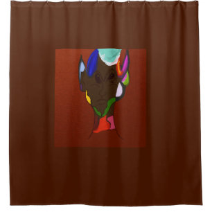 Elf Map Art Shower Curtain