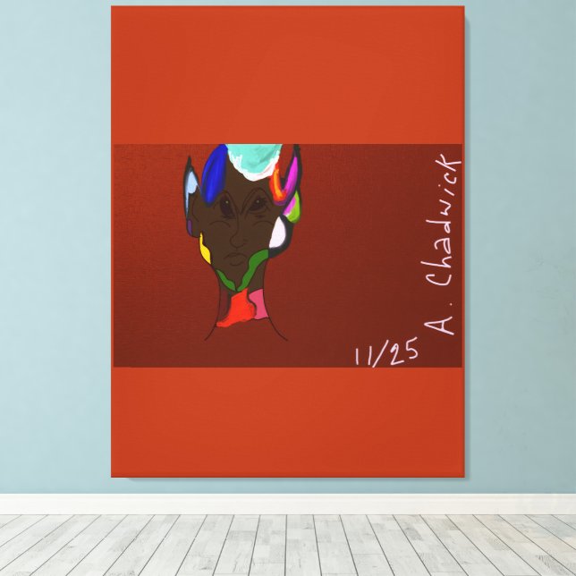 Elf Map Art Stretched Canvas Print (Insitu(Wood Floor))