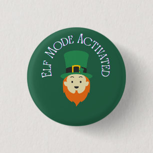 Elf Mode Activated Christmas Banner – Holiday Part 3 Cm Round Badge