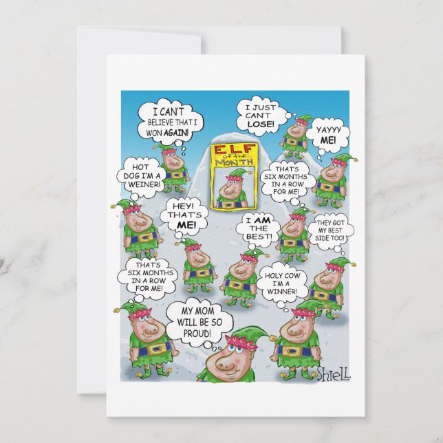 Elf of the Month Holiday Card (Front)