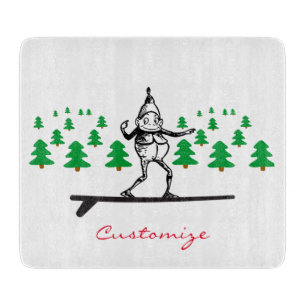 Elf on a Surfboard Thunder_Cove Cutting Board