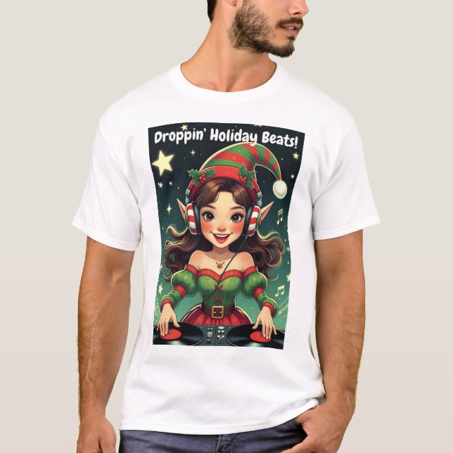 Elf on the Decks – Droppin’ Holiday Beats T-Shirt (Front)