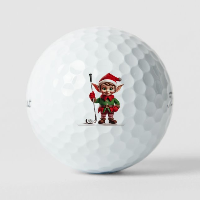 Elf on the Fairway Golf Ball (Front)
