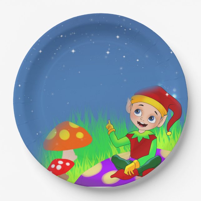 Elf  paper plate (Front)