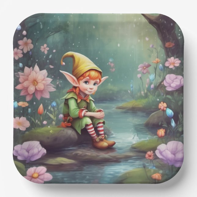Elf Paper Plate (Front)