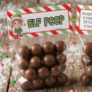 Elf Poop Christmas Treat Bag Topper Card