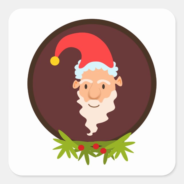 Elf Portrait Square Sticker (Front)