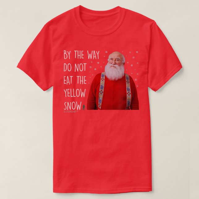Elf Santa Yellow Snow  T-Shirt (Design Front)