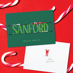 Elf Shenanigans Flat Christmas Card