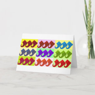 Elf Shoe Pop Art Holiday Card