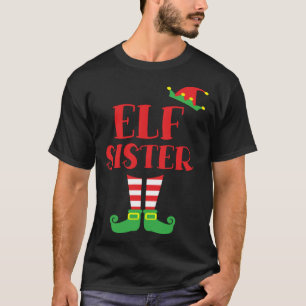 Elf Sister Christmas Time Brother Sister T-Shirt