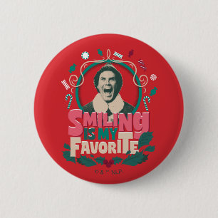 Elf - Smiling is My Favorite 6 Cm Round Badge