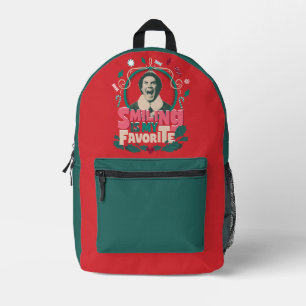 Elf - Smiling is My Favorite Printed Backpack