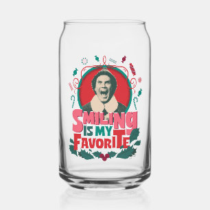 Elf - Smiling is My Favourite Can Glass